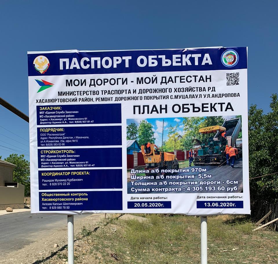 В Хасавюртовском районе активно продолжаются  дорожные работы в рамках реализации  проекта  « Мой Дагестан — мои дороги»