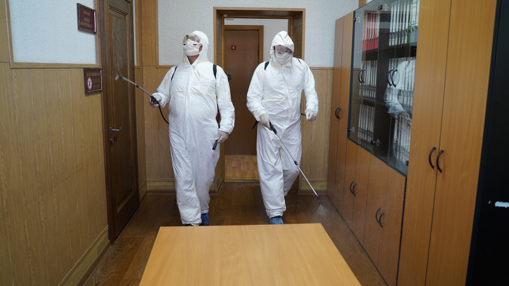 Дезинфекционные мероприятия в госучреждениях района