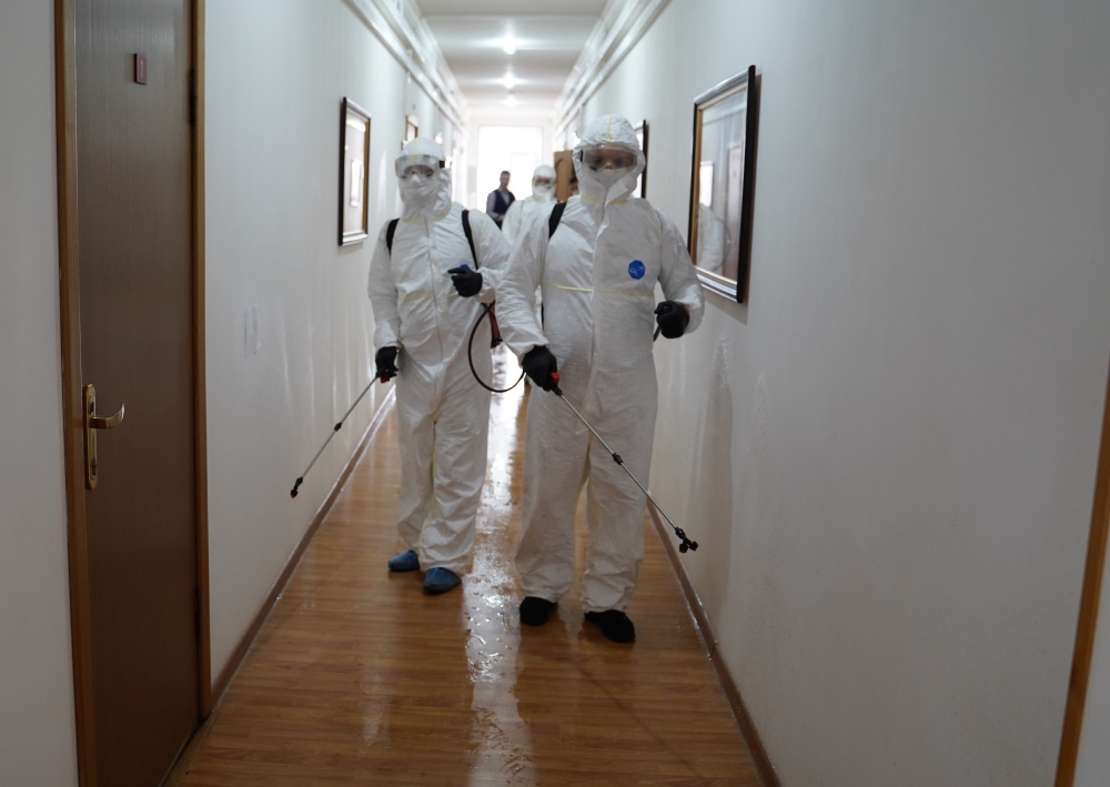 В Хасавюртовском районе провели очередные  дезинфекционные мероприятия территориальных республиканских и федеральных организаций и ведомств