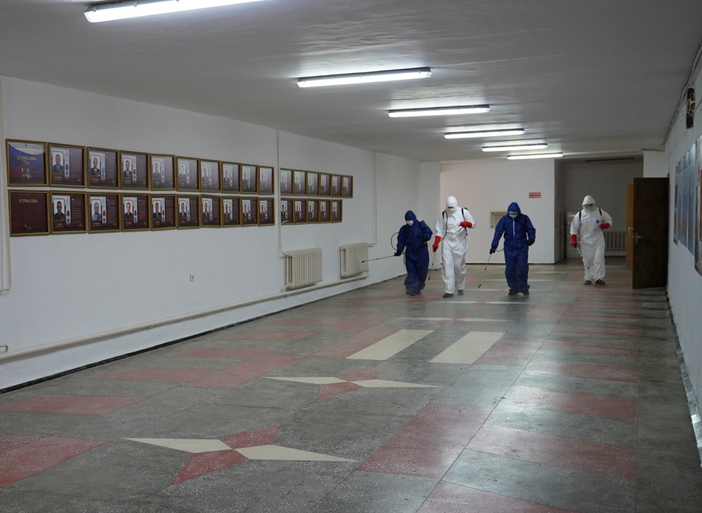 В Хасавюртовском районе провели очередные  дезинфекционные мероприятия территориальных республиканских и федеральных организаций и ведомств