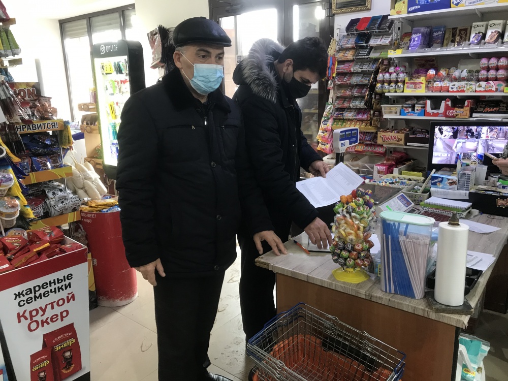 В Хасавюртовском районе межведомственная рабочая группа провела очередные мероприятия по проверке соблюдения ограничительных мер и масочного режима