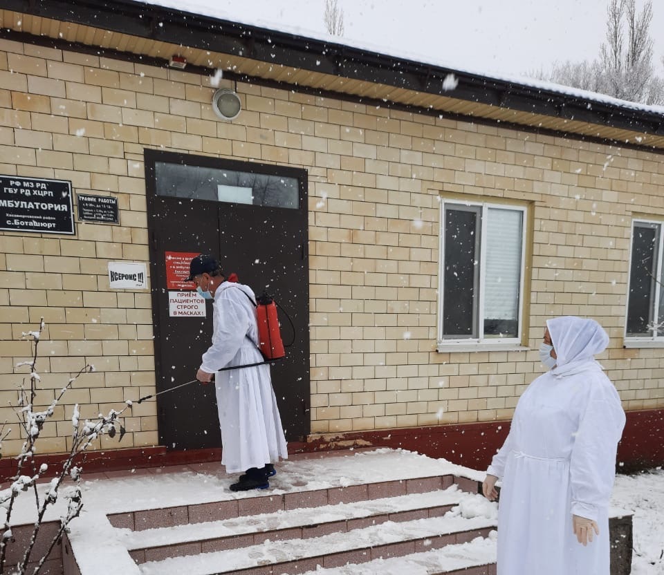 В селениях Байрамаул и Боташюрт  Хасавюртовского района провели очередные плановые дезинфекционные мероприятия