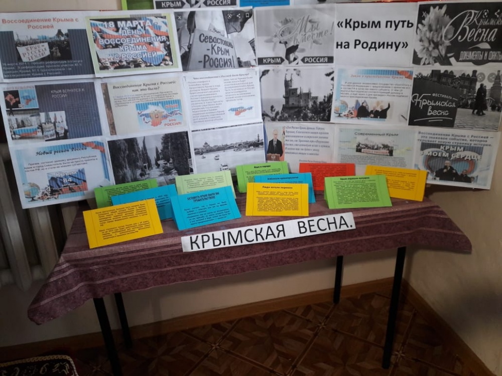 Юным читателям Хасавюртовского района рассказали об историческом значении воссоединение России и Крыма