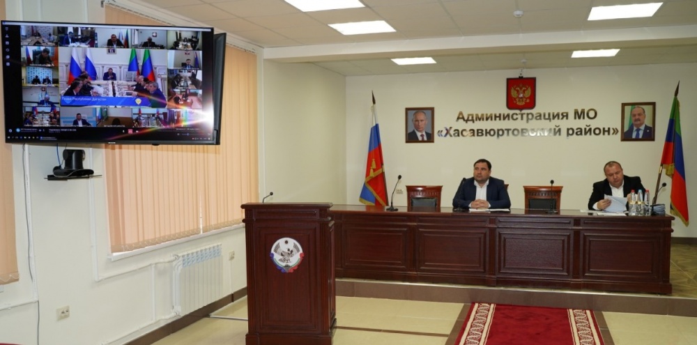 Глава  Хасавюртовского района принял участие в работе заседания регионального штаба по вопросам газификации и  развитию предприятий энергетики и ЖКХ в режиме ВКС под руководством Сергея Меликова