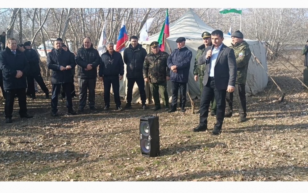 В Хасавюртовском районе торжественно открыли поисково-разведывательную  Вахту по поиску обломков самолёта летчика Героя Советского Союза Николая Жердева
