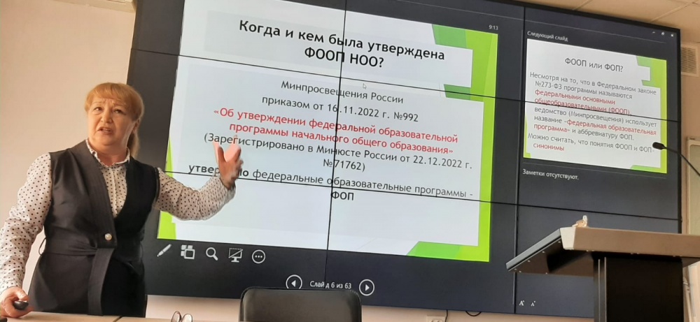На базе ДИРО  состоялся методический семинар заместителей директоров по учебной работе «Введение ФООП НОО, ООО и СОО в новом учебном году:структура и содержание»