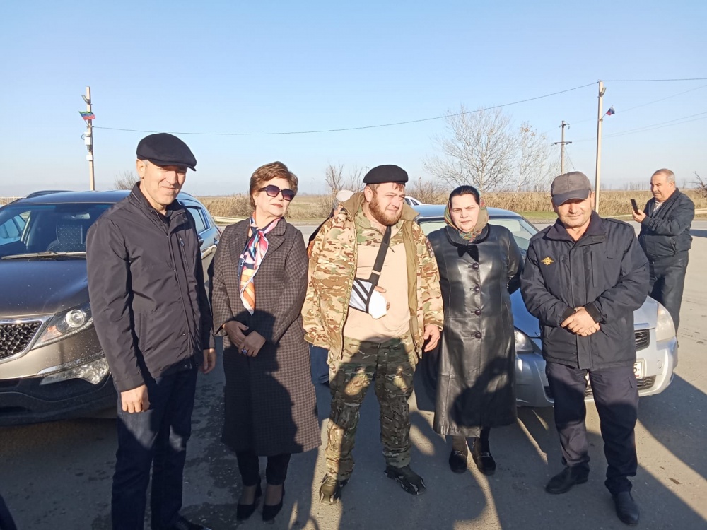 В  селении  Аксай Хасавюртовского района  состоялась торжественная встреча  участника  СВО