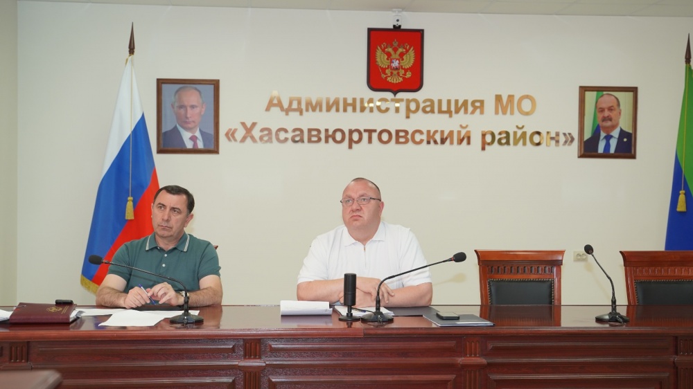 Администрация  Хасавюртовского района приняла участие в работе Координационного штаба РД по реализации национальных проектов РД  в режиме ВКС